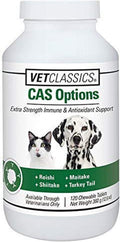 Vet Classics CAS Options Extra Strength – Immune Supplement for Dogs and Cats – 120 Chewable Tablets