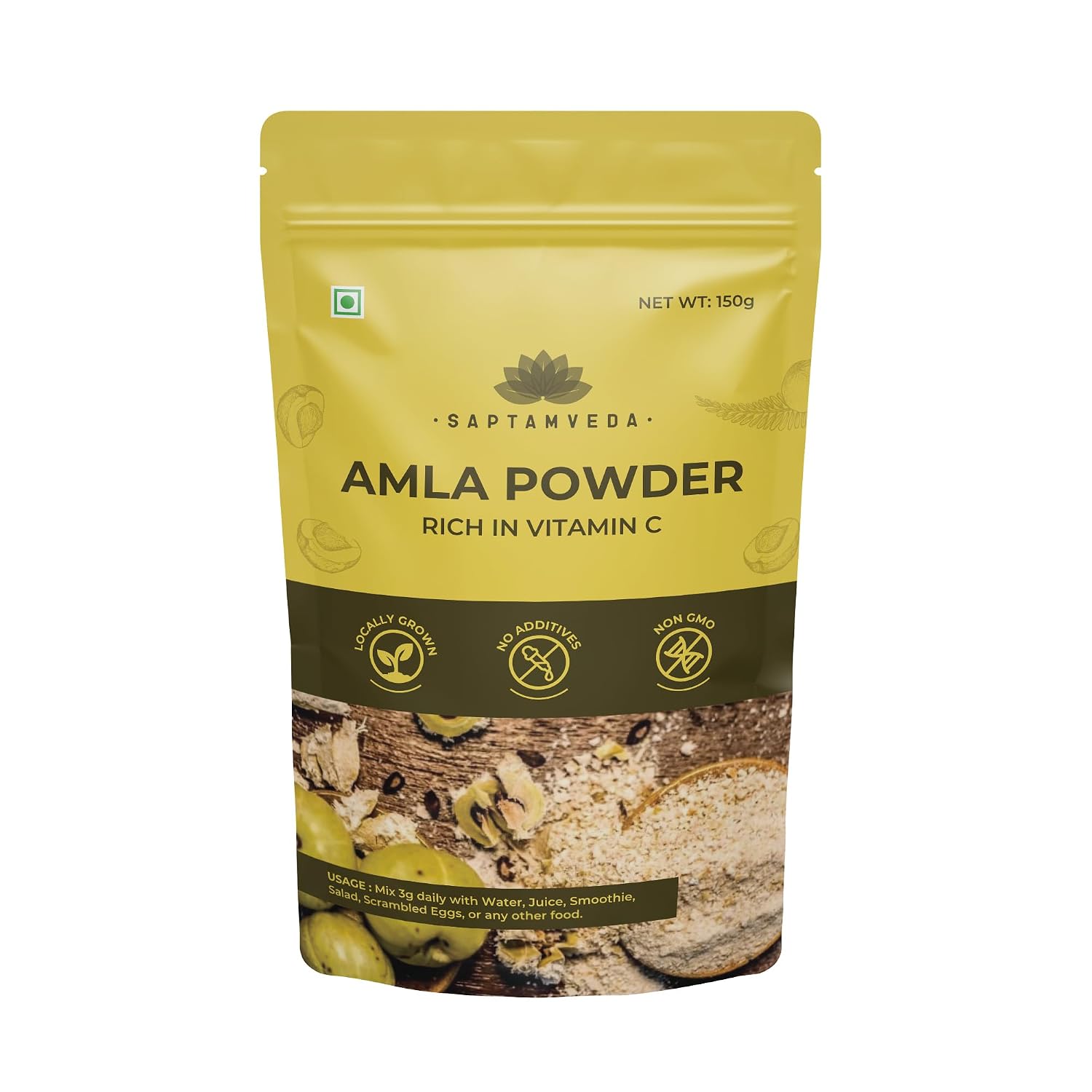 SAPTAMVEDA Amla Indian Gooseberry Powder (150g)/ 5.29 Ounce