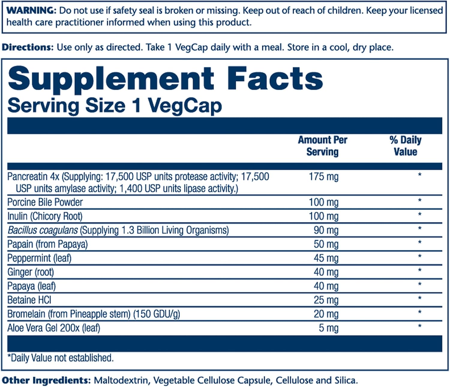 Solaray Super Digestaway Plus Probiotics - Enzimas Digestivas con Probióticos, 60 Cápsulas Veganas
