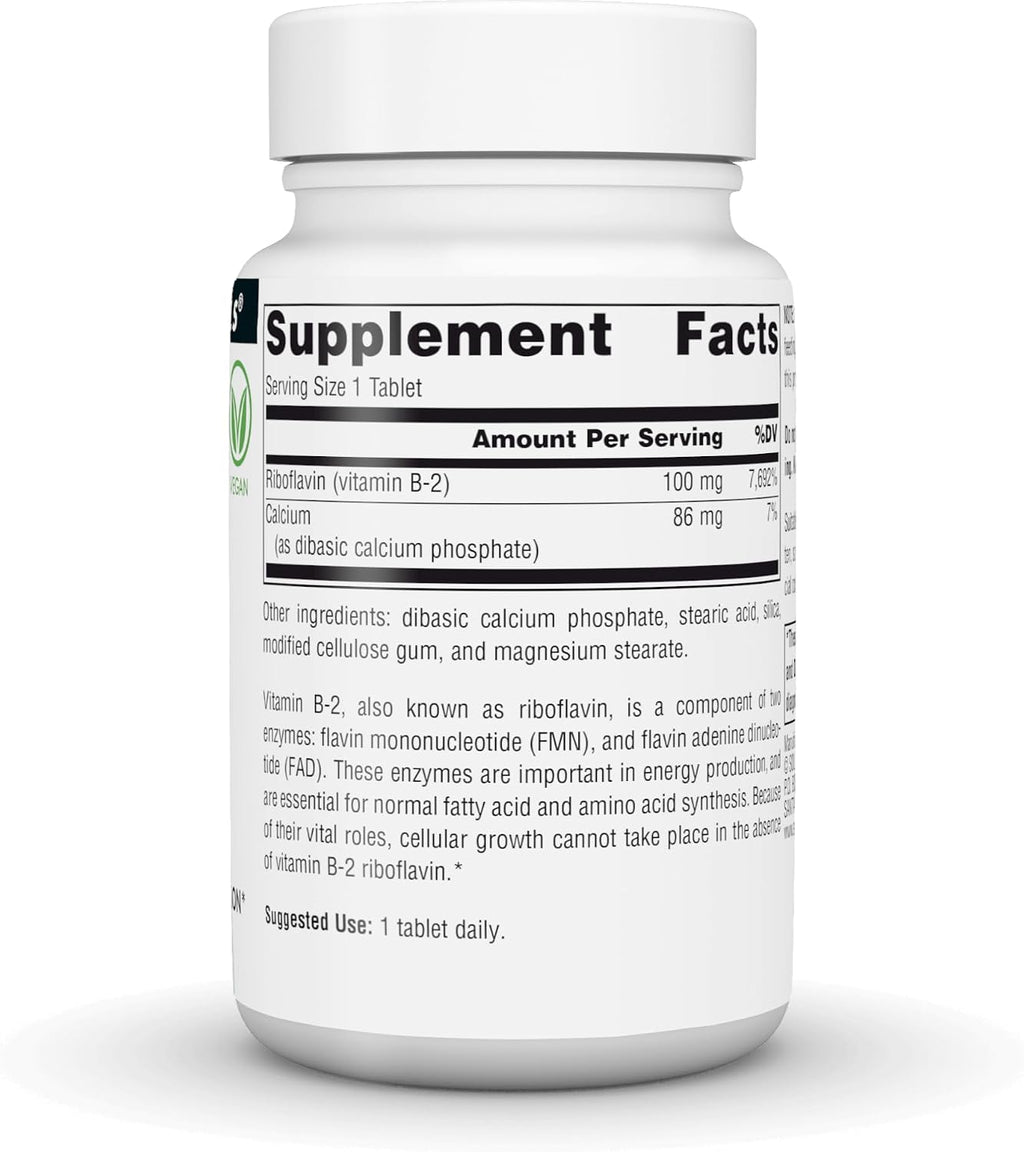 Source Naturals Vitamina B-2 Riboflavina 100 mg - 100 Comprimidos