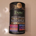 Organic Himalayan Shilajit Gold Gummies for Men and Women, Black Seed Oil, Ashwagandha, Ginseng, Turmeric, Gokshura, Lion's Mane, Lab Tested, No Sugar Added, Halal, 90Gummy