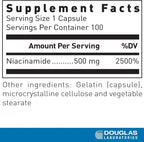 Niacinamida (Vitamina B3) de Douglas Laboratories – 100 Cápsulas