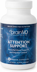 BRAINMD Attention Support - 90 Capsules - Mental Focus and Concentration Support