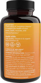 Viva Naturals Vitamin D3 5000 IU Softgels, 360 Count (125 mcg)