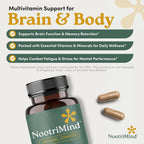 Nootrimind Complex 40 en 1 - Suplemento Nootrópico con Bacopa, DMAE y B12 para Memoria y Enfoque