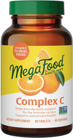 MegaFood Complex C - Vitamina C 250 mg con Alimentos Reales - 90 Comprimidos Veganos