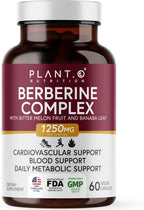 Berberine Supplement - 10xHigher Absorption Berberine HCI Complex with Bitter Lemon & Banaba Leaf - Cholesterol & Metabolic Support - 60 Capsules Non-GMO