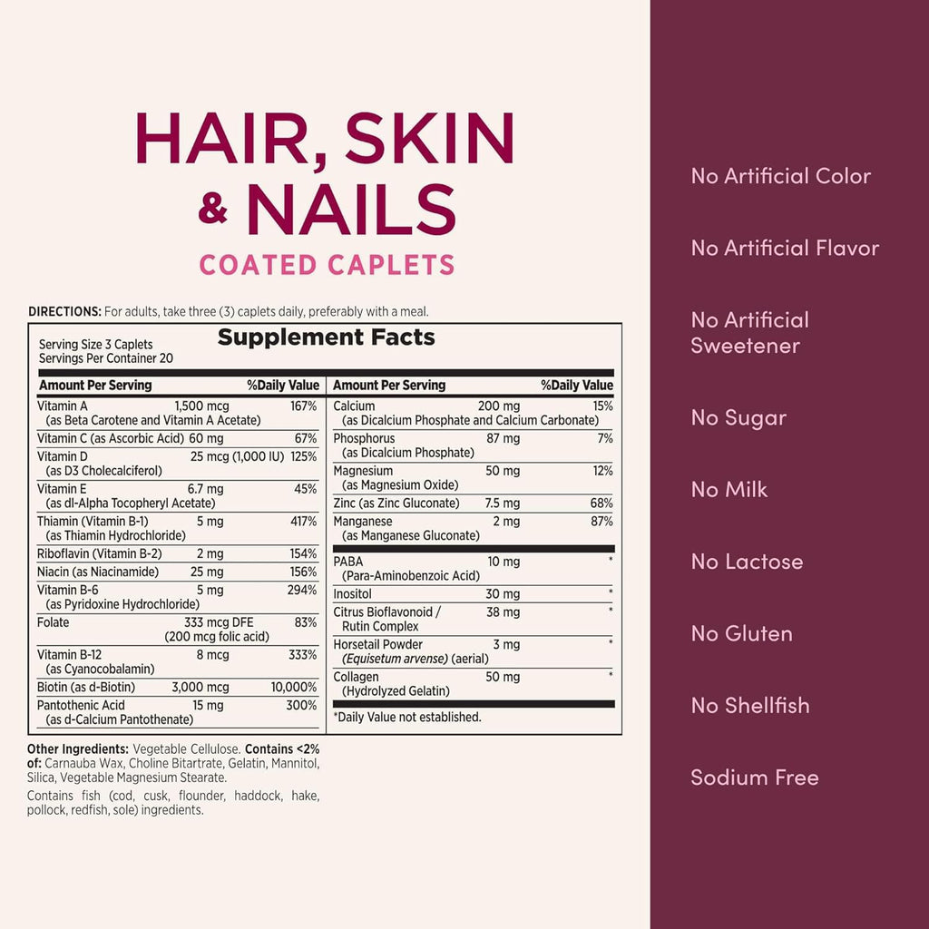 Nature's Bounty Hair, Skin & Nails, 60 Capsules