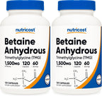 Nutricost Betaína Anhidra 1500mg, 240 Cápsulas