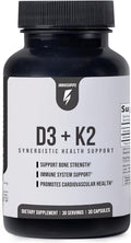 Inno D3+K2 - Vitamina D3, K2 y Magnesio (30 Cápsulas)
