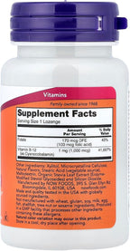 NOW Foods B-12, 100 Pastillas Masticables