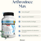 Arthrozince Max Extra Strength Joint Support – Glucosamine, Chondroitin, MSM, Boswellia, Turmeric – 60 Cápsulas