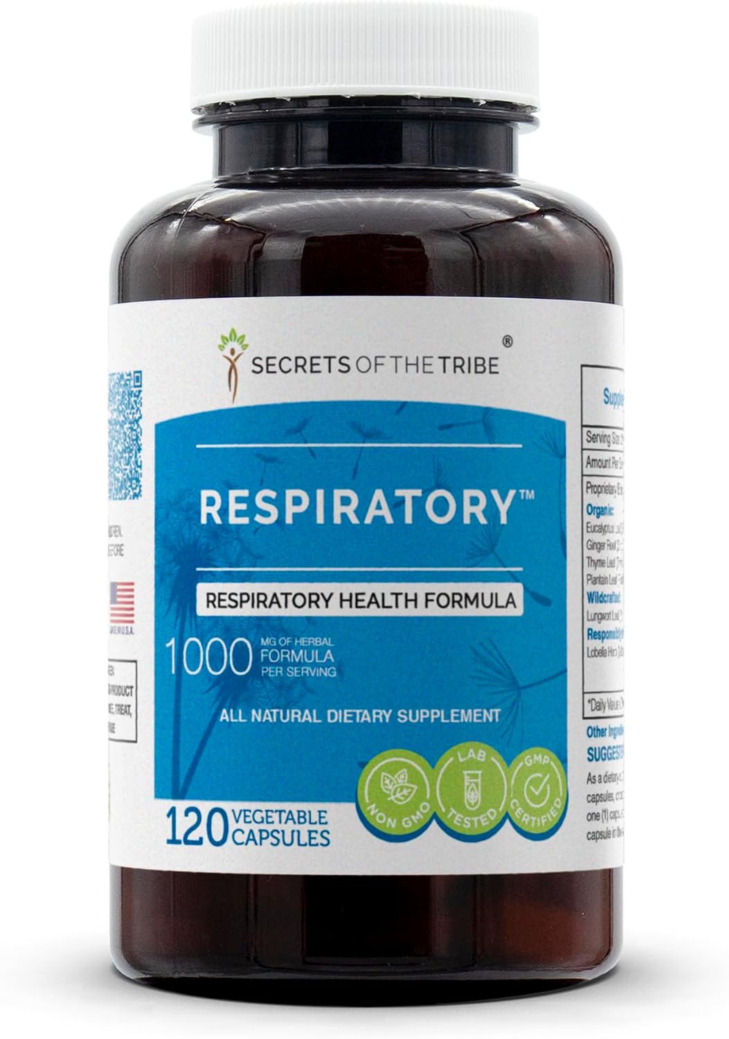 Secrets of the Tribe - Fórmula Respiratoria, Complemento Herbal (120 Cápsulas)