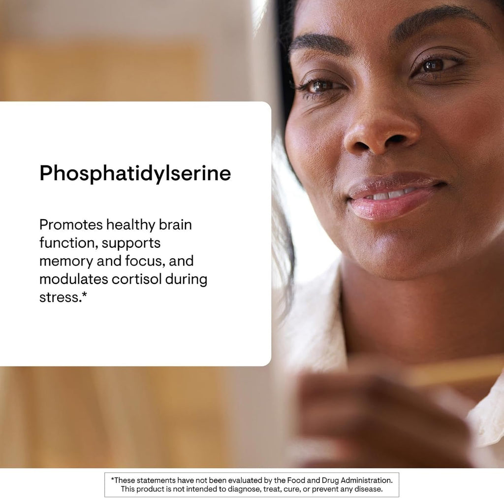THORNE Phosphatidylserine - 60 Cápsulas - Apoyo a la Función Cerebral, Memoria y Enfoque
