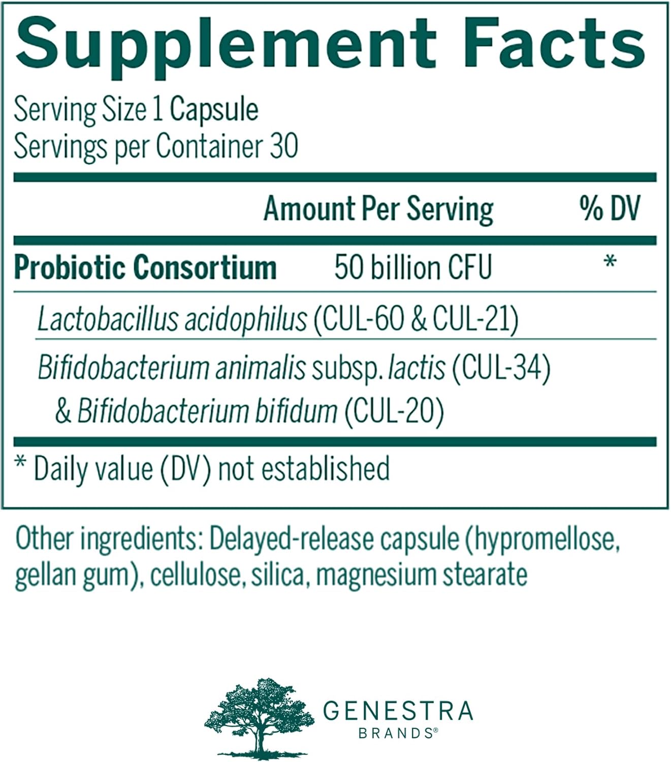 Genestra Brands HMF Intensive 50 | 30 Cápsulas Vegetales