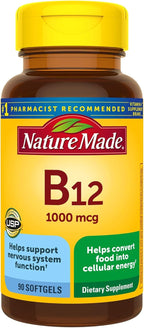 Nature Made Vitamin B12 1000 mcg, 90 Softgels for Energy Metabolism
