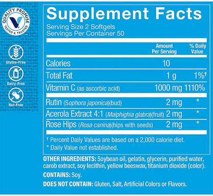 Vitamina C 1.000 mg – The Vitamin Shoppe (100 Softgels) – Image 2