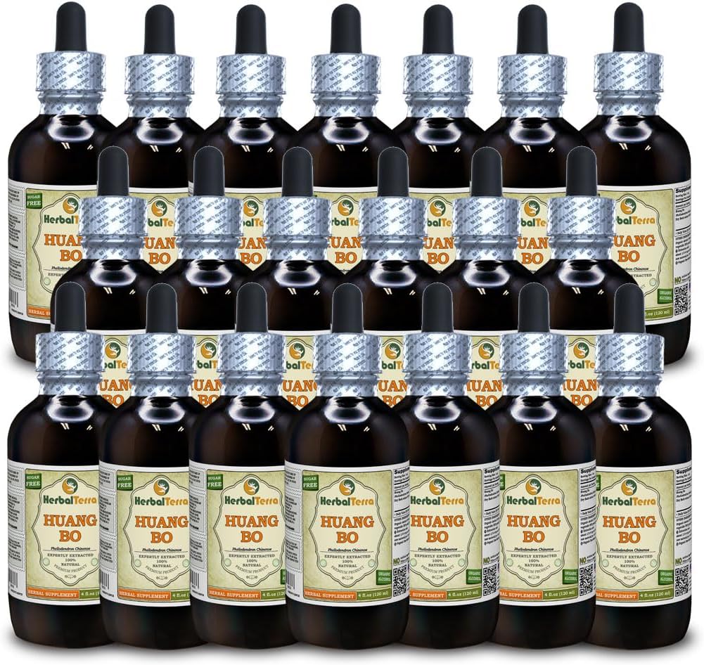 Glicerita de Huang Bo (Phellodendron Chinense) - Extracto Líquido Sin Alcohol, 4x120 ml
