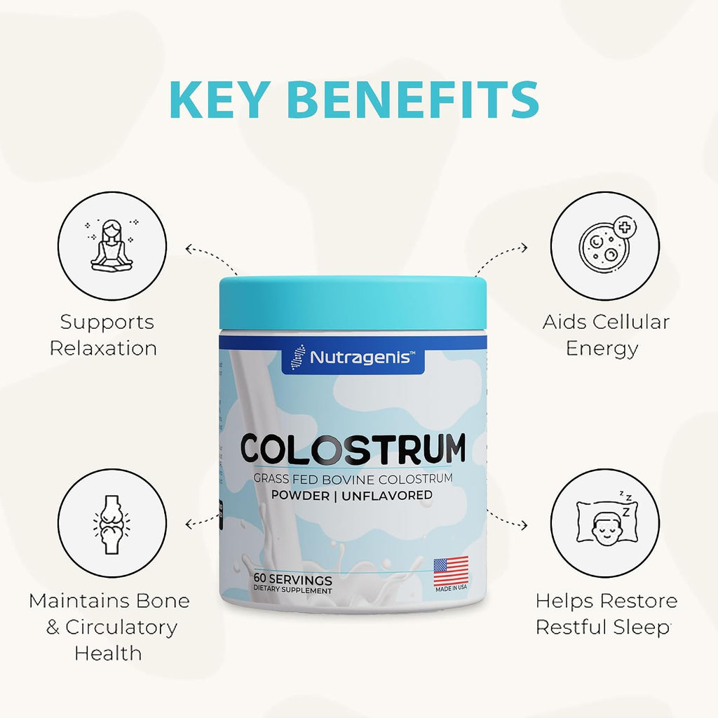 Colostrum™ Premium en Polvo – Salud Intestinal, Inmunidad y Recuperación Muscular | 60 Porciones