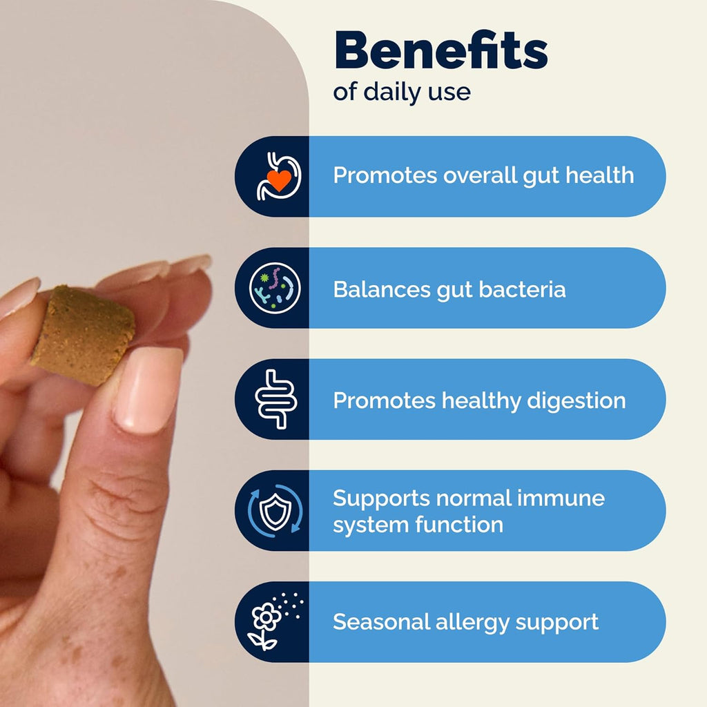 Vetnique Glandex Probióticos Masticables para Perros con 5 Cepas, Prebióticos y Enzimas Digestivas - 120 masticables