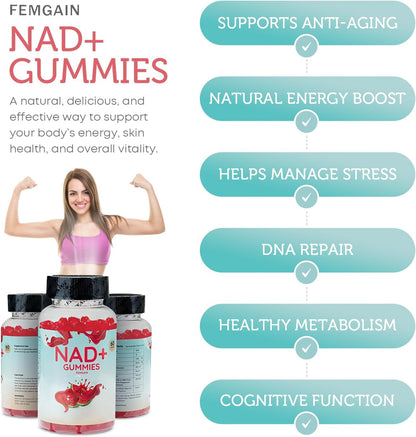 NAD Gummies 1000mg | Suplemento NAD+ Sin – Defensa antioxidante: El resveratrol, presente en la fórmula, es un – Image 4