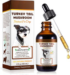 Cola de Pavo para Perros, Rápida Absorción - Gotas con Cúrcuma y Probióticos para el Sistema Inmunológico, Digestivo y Articular - 60ml