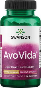 Swanson AvoVida - Insaponificables de Aguacate y Soja para la Salud Articular (60 Cápsulas, 300 mg)
