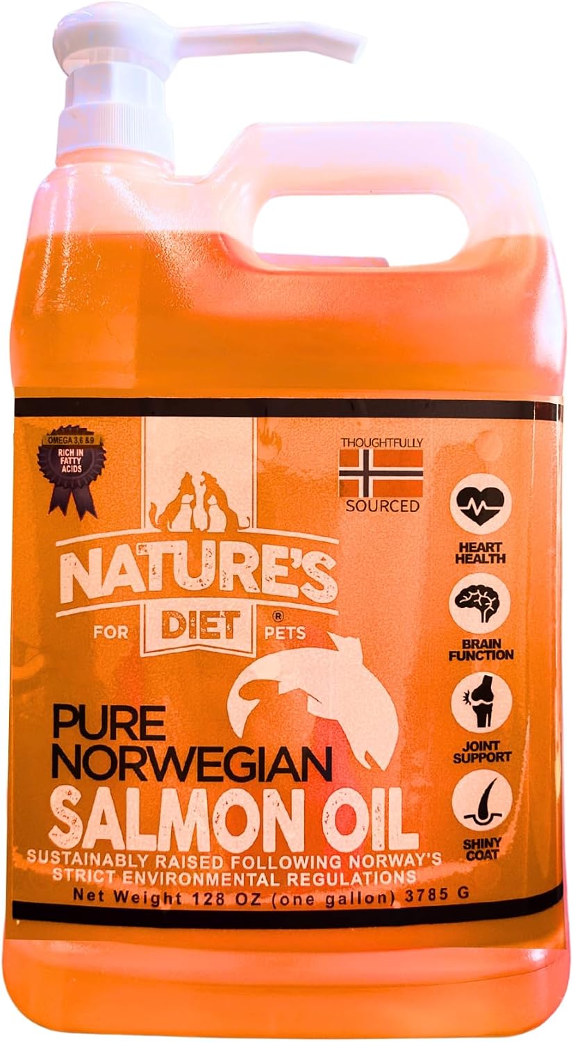 Nature's Diet Aceite de Salmón Noruego para Perros y Gatos - 946 ml