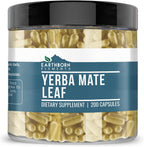 Earthborn Elements Yerba Mate en Cápsulas - 200 Cápsulas, Puro y sin Aditivos