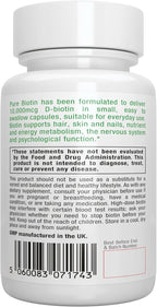 Igennus Clean Biotin 10.000 mcg - 180 Cápsulas Veganas de Alta Potencia