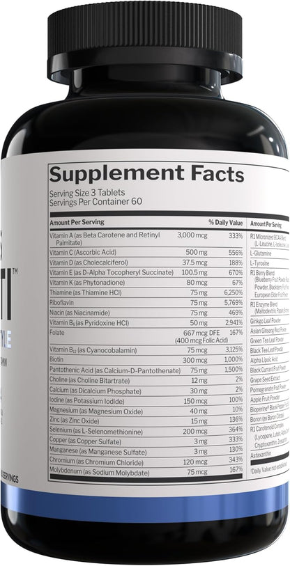 Rule 1 Proteins Men's Daily Multi, 180 Comprimidos, 60 Días – Image 2