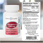 GeriCare Vitamina B12 1000mcg - 100 Comprimidos para Energía y Sistema Nervioso
