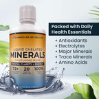 Minerales Quelados Líquidos - Complejo Húmico y Fúlvico - 72+ Minerales Vegetales - 946 ml