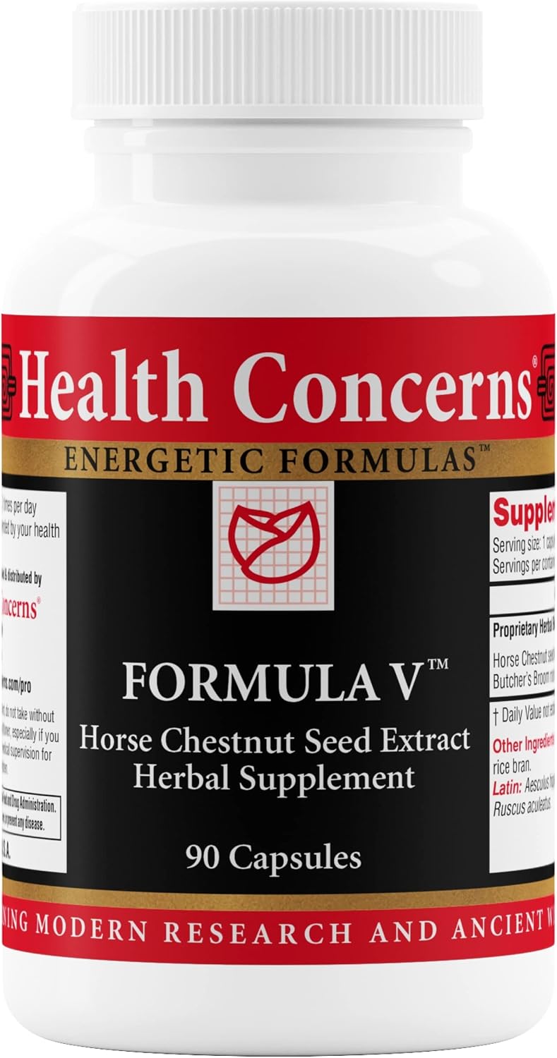 Health Concerns Formula V – Complemento para la Circulación Sanguínea y Salud Venosa – Fórmula Herbal China – 90 Cápsulas