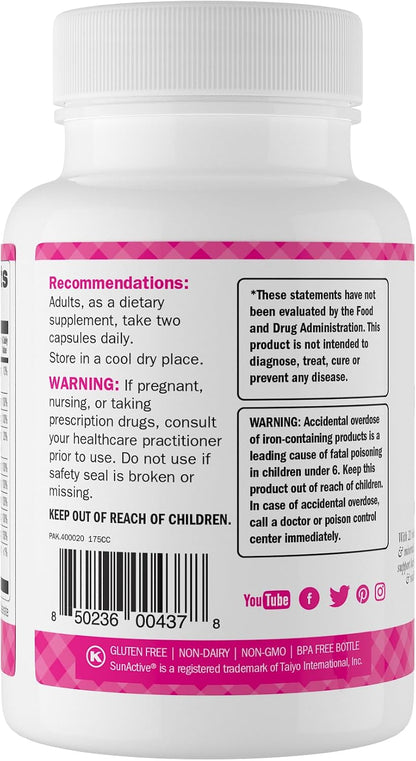 Regular Girl, Multivitamínico para Mujeres, – Fácil absorción: El hierro SunActive es una forma de hierro – Image 3