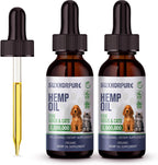 Organic Hemp Oil para Perros y Gatos - Aceite de Cáñamo con Omega 3, 6, 9 - Paquete de 2