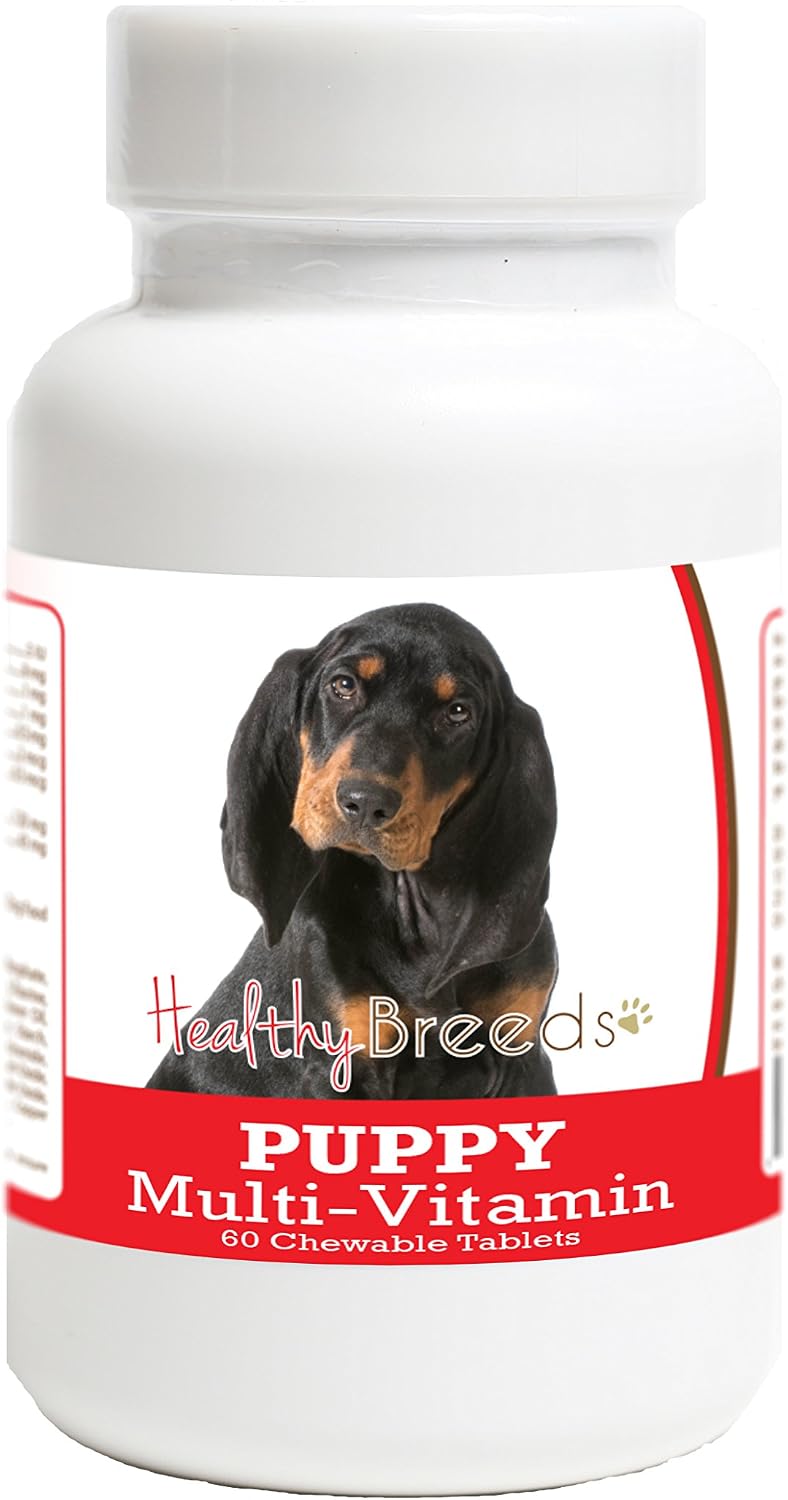 Healthy Breeds Multivitamínico para Cachorros Black and Tan Coonhound - 60 Comprimidos Masticables