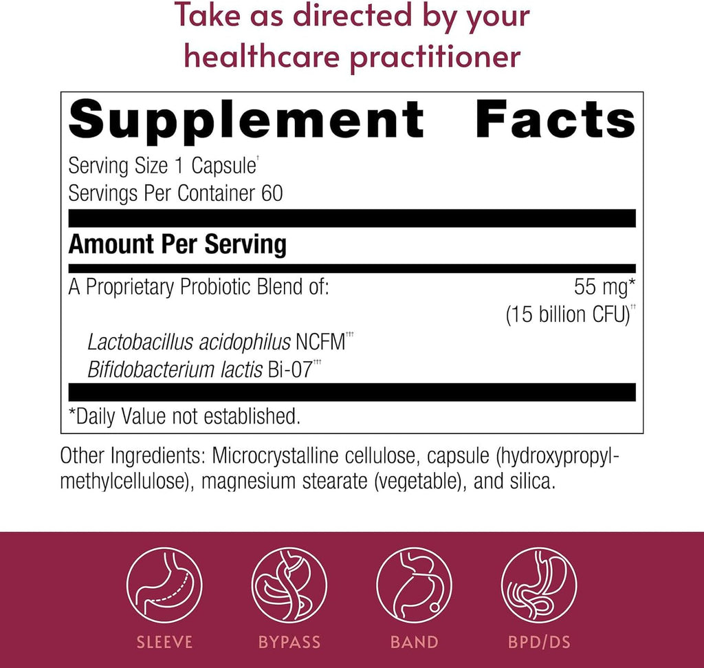 Bariatric Advantage FloraVantage Balance Probiótico en Cápsulas - 60 Cápsulas