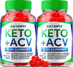 Ketofit ACV Gummies 1000mg - Gominolas Keto con Vinagre de Manzana (2 Paquetes, 120 Gominolas)