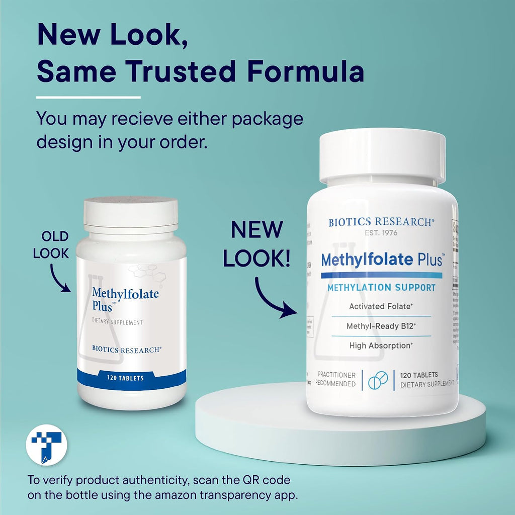 Biotics Research METHYLFOLATE Plus™ Metilfolato + B12 - 120 Comprimidos