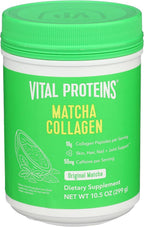 Vital Proteins Matcha Collagen Peptides Powder Supplement, Matcha Green Tea Powder, 10.5 oz, Original Flavored