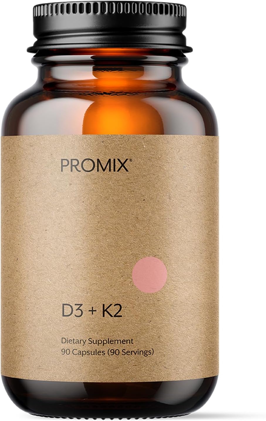 ProMix Nutrition Vitamina D3 + K2 5000 UI con MK-4 y MK-7 - 90 Cápsulas - Sin Gluten, Sin Soja
