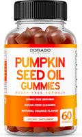 Gominolas de Aceite de Semilla de Calabaza 4000mg - Sin Azúcar, Sabor Naranja, Vegano (60 Gominolas)
