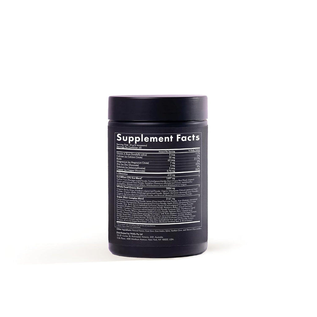 WelleCo The Super Elixir Daily Greens Powder – Mezcla de frutos rojos (300g)