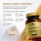 Solgar One Daily Men's Multi 50+ - Multivitamínico Completo para Hombres Mayores de 50 Años, 60 Cápsulas Veganas de Liberación Retardada