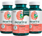 NEURIVA Original – Suplemento para la Memoria, Enfoque y Concentración, 90 Cápsulas (3 Paquetes de 30)