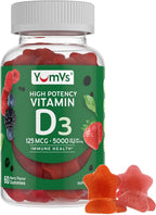 YUM-V'S Vitamina D3 Gummies 5000 IU – 60 Gominolas