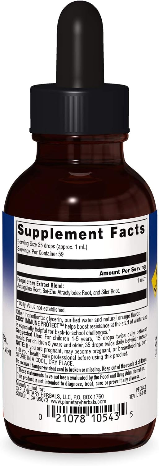 Planetary Herbals Immune Protect Liquid para Niños, 59 ml