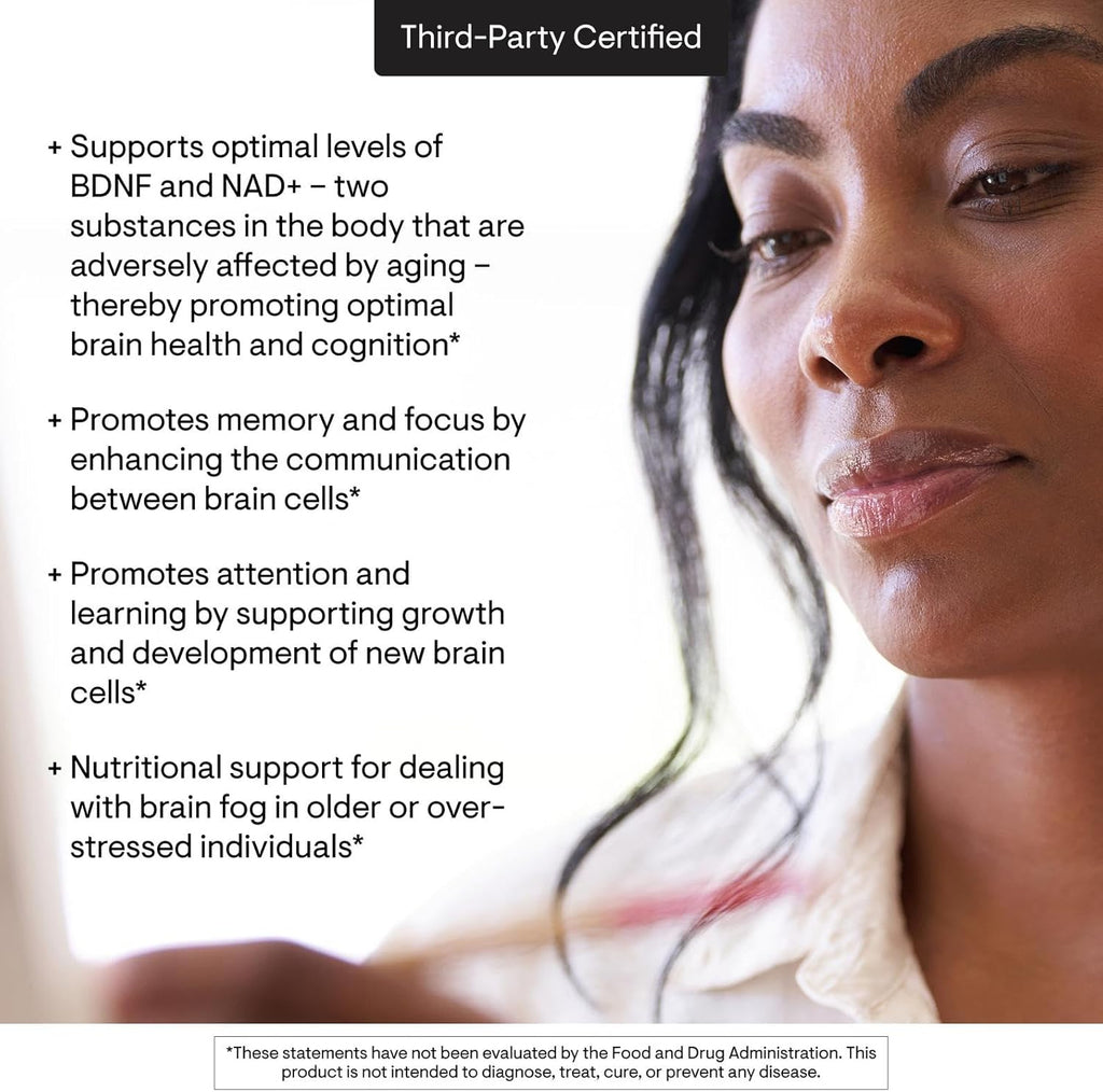 THORNE Brain Factors - Suplemento para la salud cerebral con Nicotinamida Ribósido, Extracto de Café y Betaína - Apoya el aprendizaje, la memoria y la cognición - 30 cápsulas