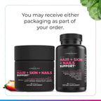 Livingood Daily Hair, Skin & Nails - Suplemento 14 en 1 para Cabello, Piel y Uñas, con Biotina, Colágeno y Queratina, 60 Cápsulas
